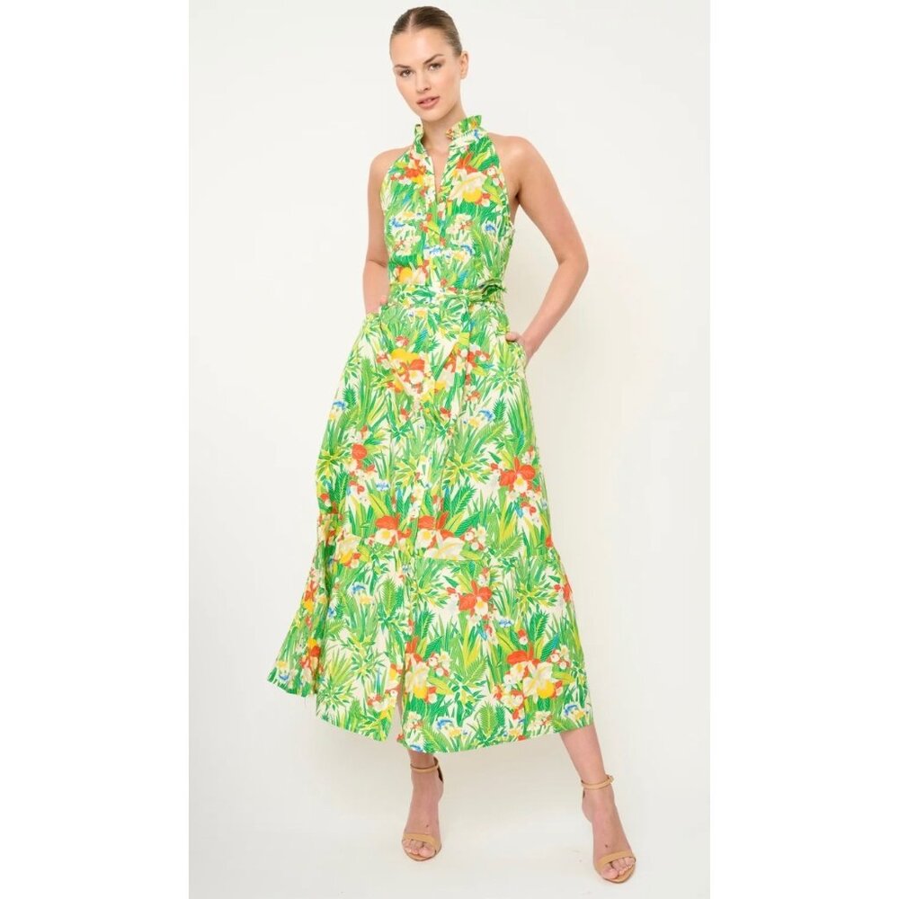 FLORA BEA FAWN Maxi DRESS - TAHITI New S